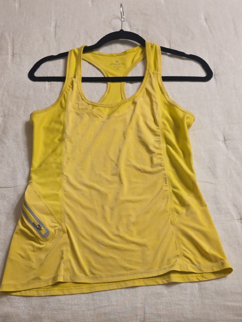 Athleta Bright Yellow Racerback Performance Tank Size XS